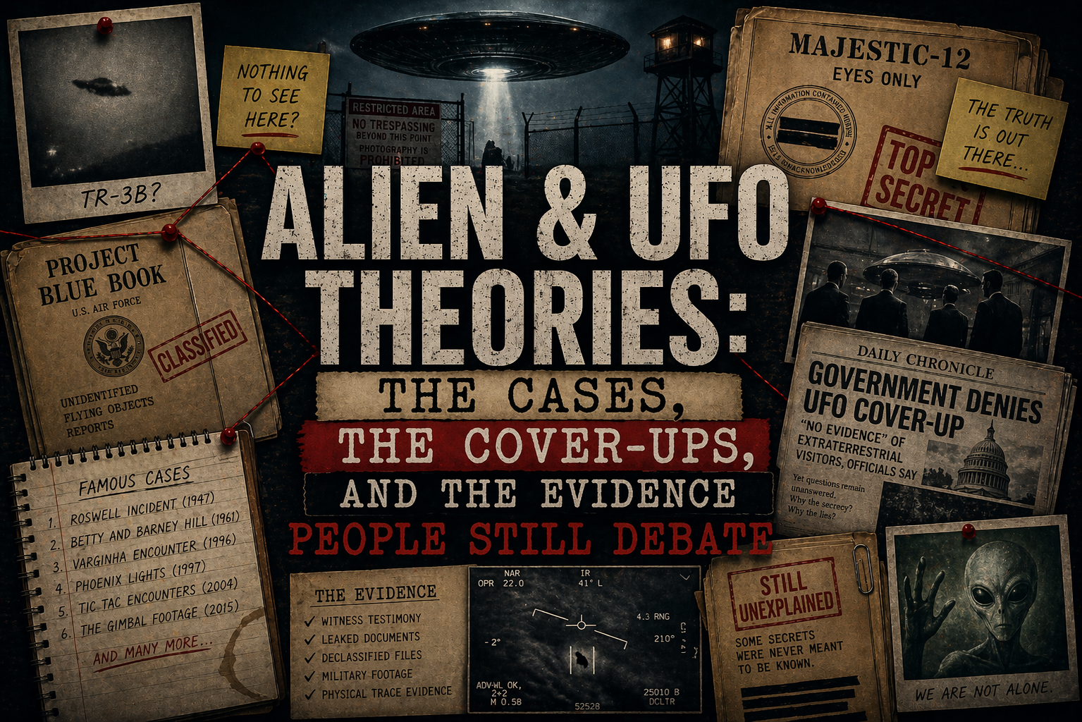 Read more about the article Alien & UFO Theories: The Cases, the Cover-Ups, and the Evidence People Still Debate