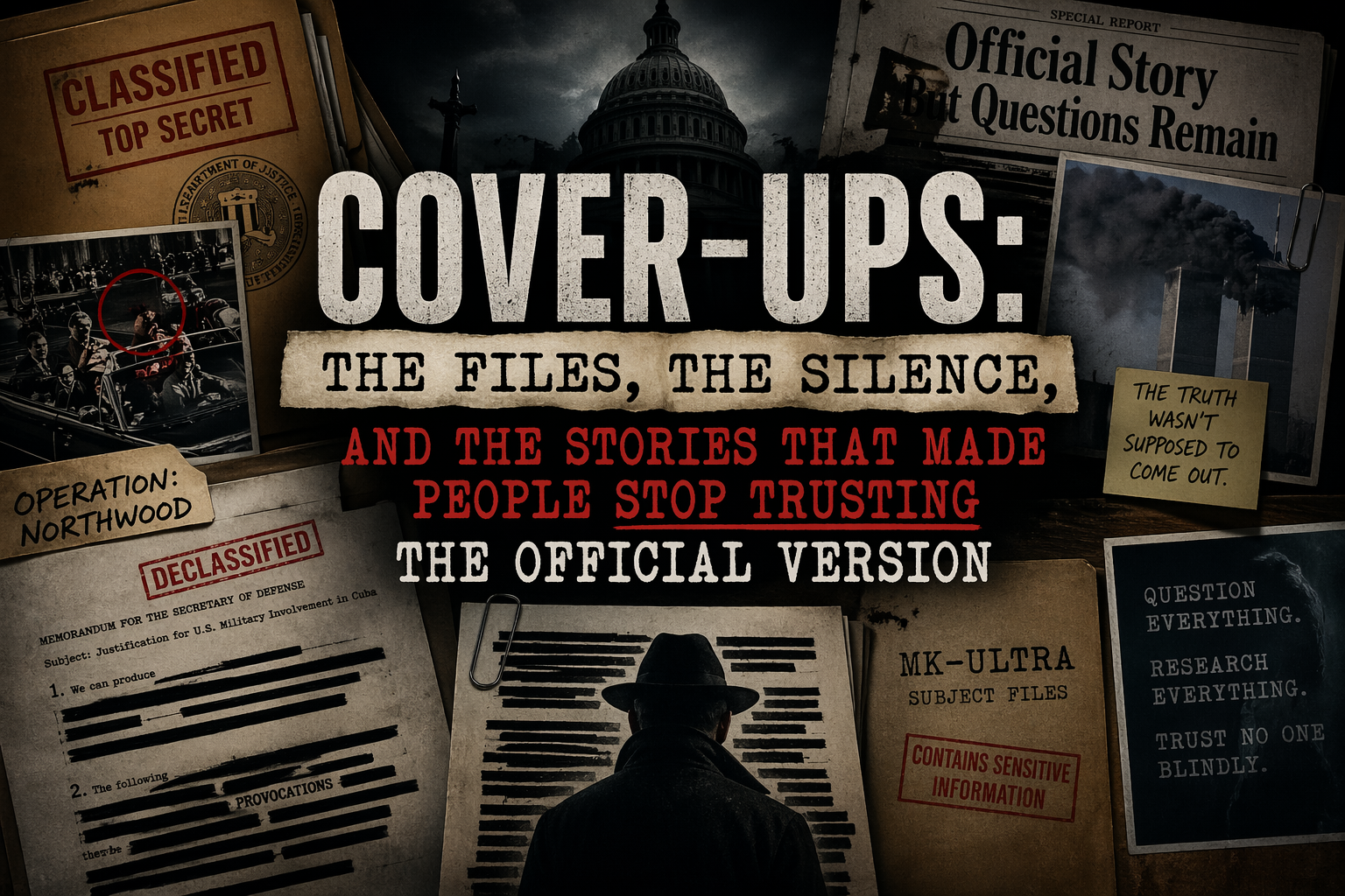 You are currently viewing Cover-Ups: The Files, the Silence, and the Stories That Made People Stop Trusting the Official Version