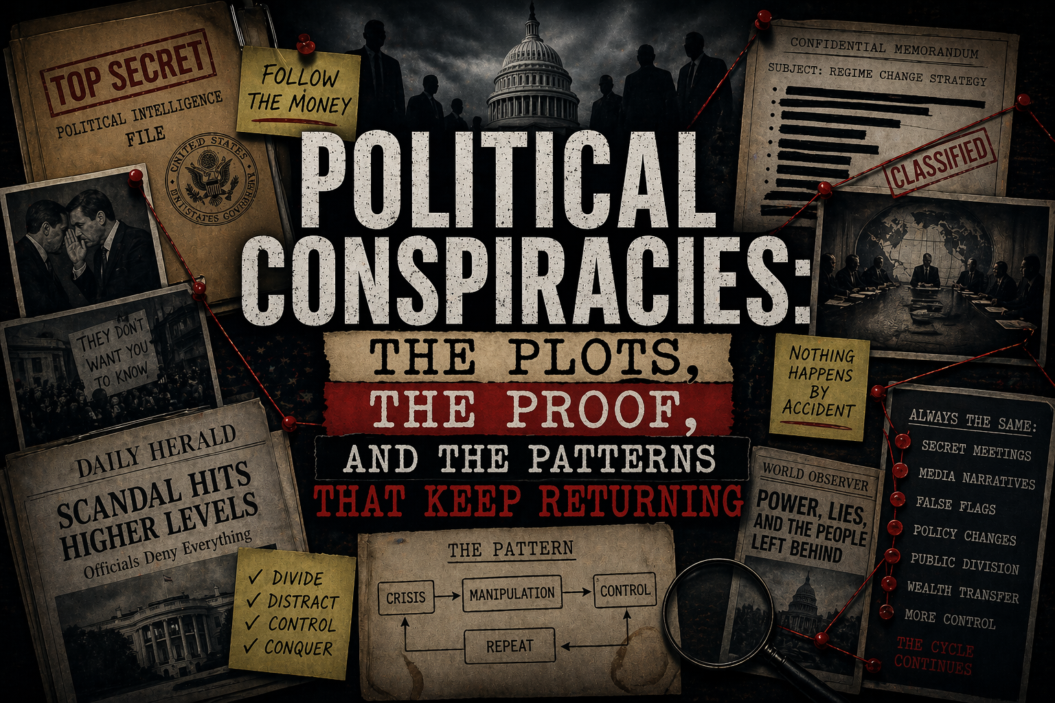 Read more about the article Political Conspiracies: The Plots, the Proof, and the Patterns That Keep Returning