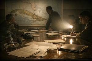 Declassified military planning room representing Operation Northwoods